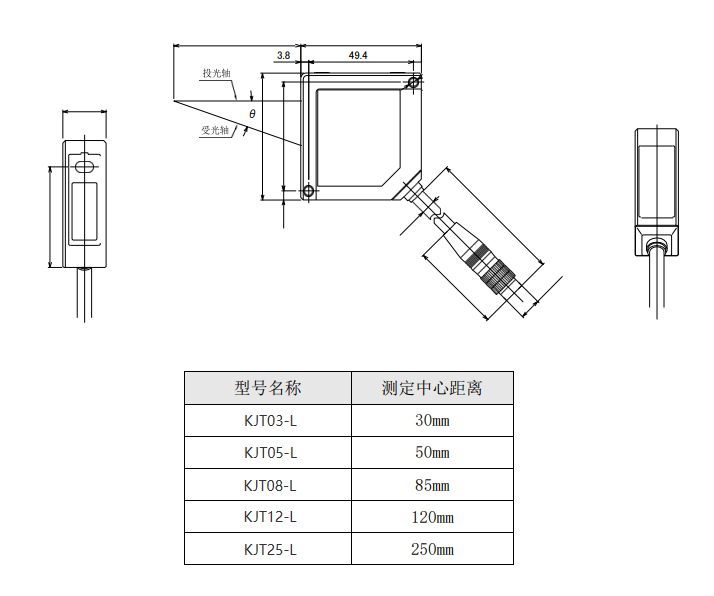 高精度激光位移傳感器|激光測(cè)距傳感器產(chǎn)品型號(hào)-參數(shù)-接線圖